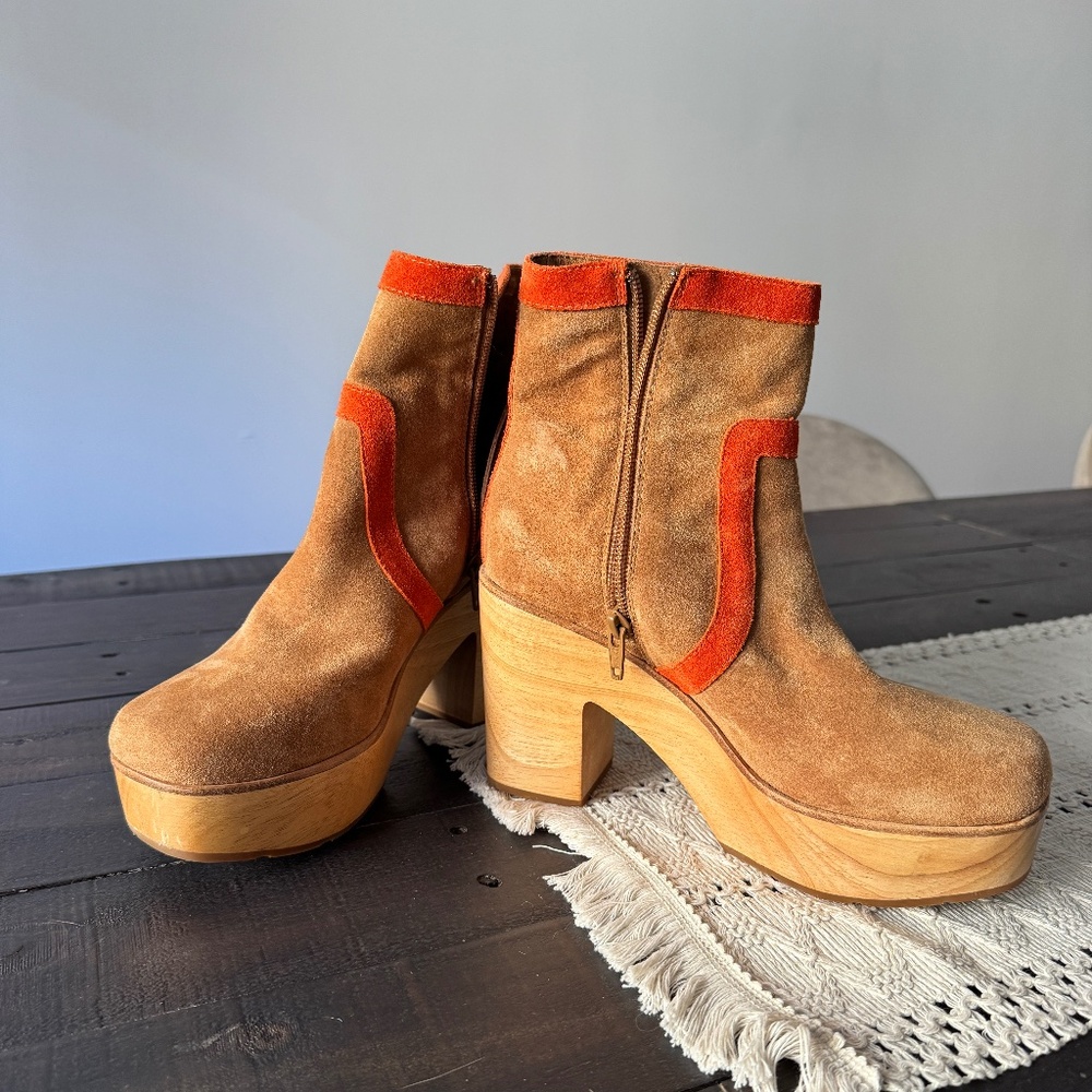 Charlotte Stone | Paz Clog Boot in Caramel Size 6
